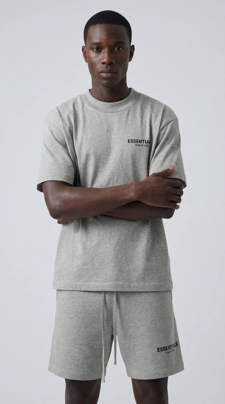 Fear of God Essentials Dark Oatmeal Summer set