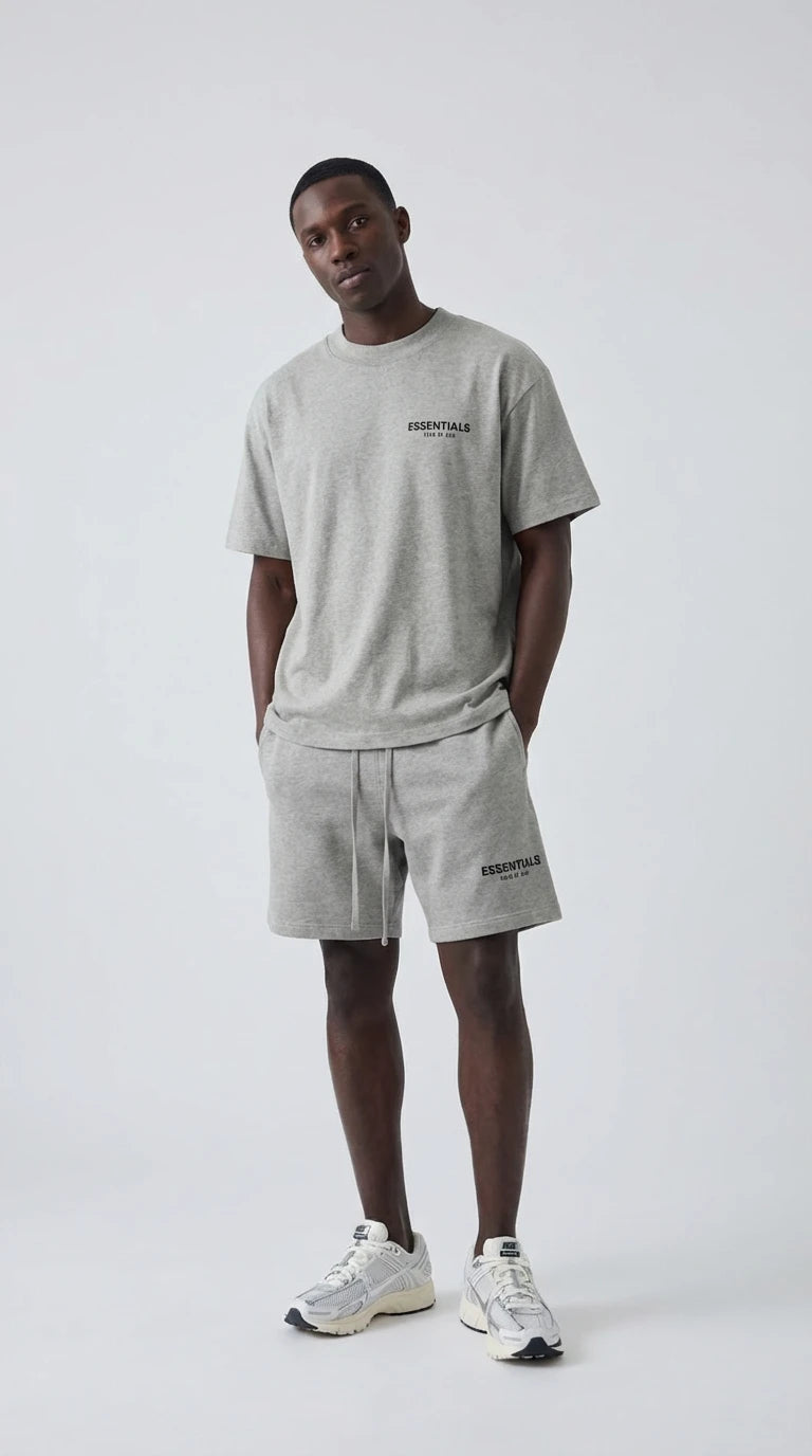 Fear of God Essentials Dark Oatmeal Summer set