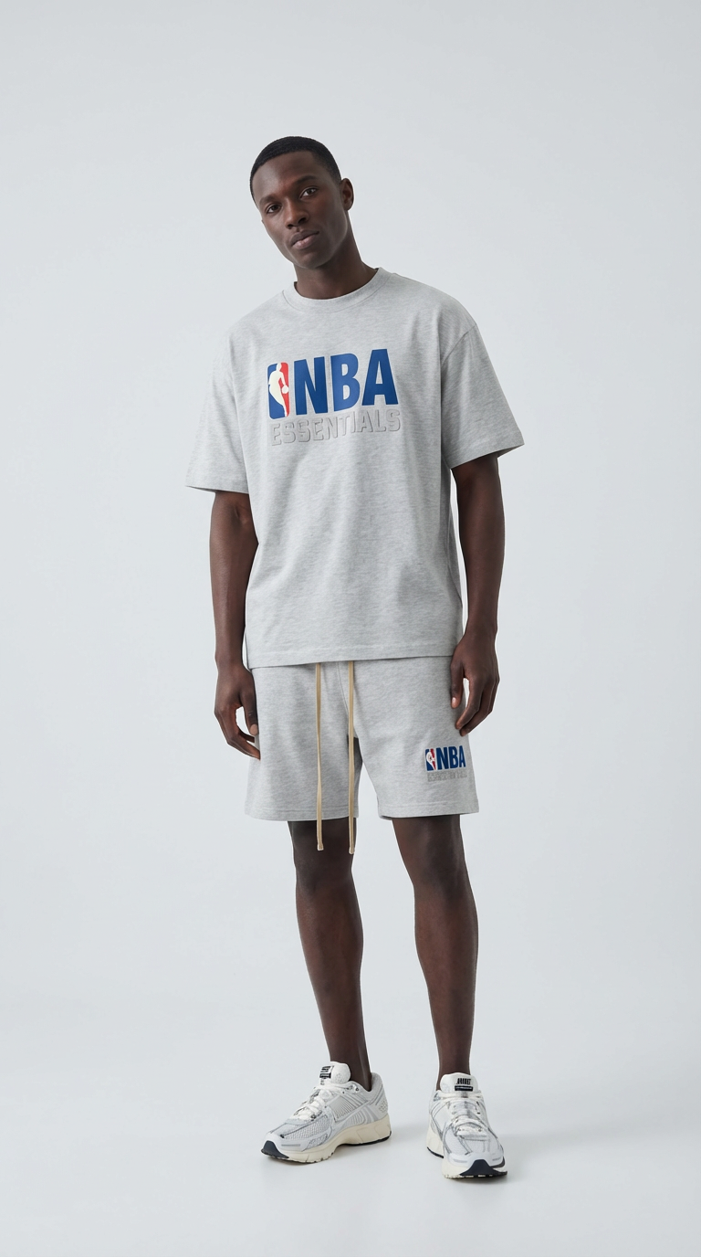 Fear of God Essentials NBA Light Heather Summer Set