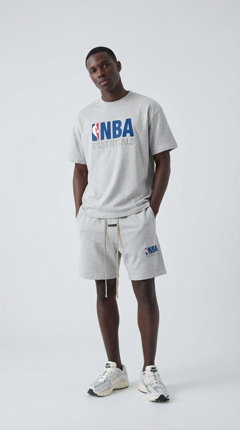 Fear of God Essentials NBA Light Heather Summer Set