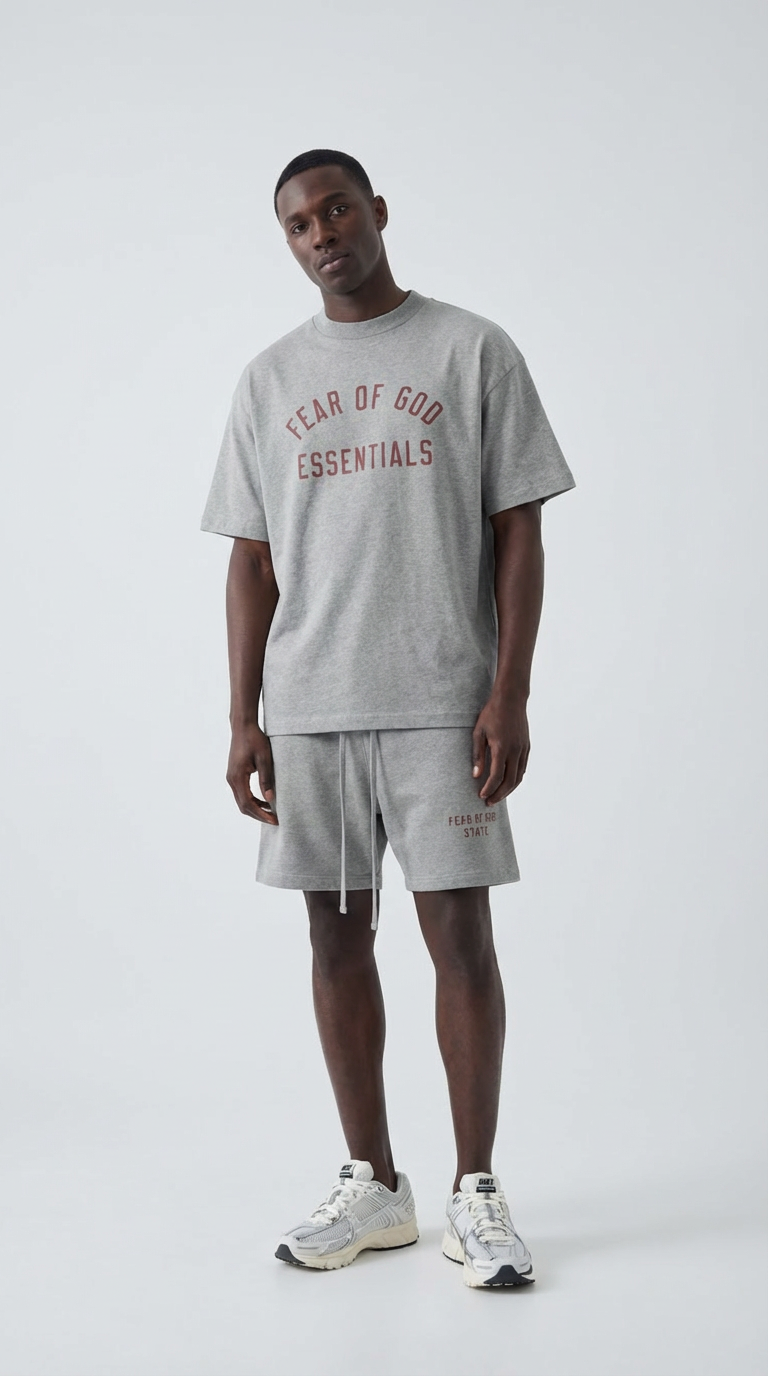 Fear of God Essentials FW24 Dark Heather Summer Set
