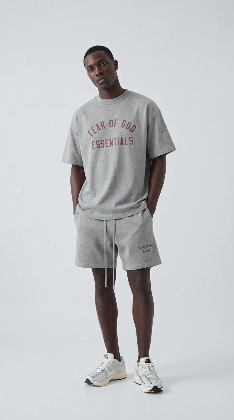 Fear of God Essentials FW24 Dark Heather Summer Set