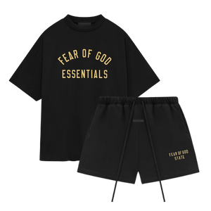 Fear of God Essentials FW24 Black Yellow Summer Set