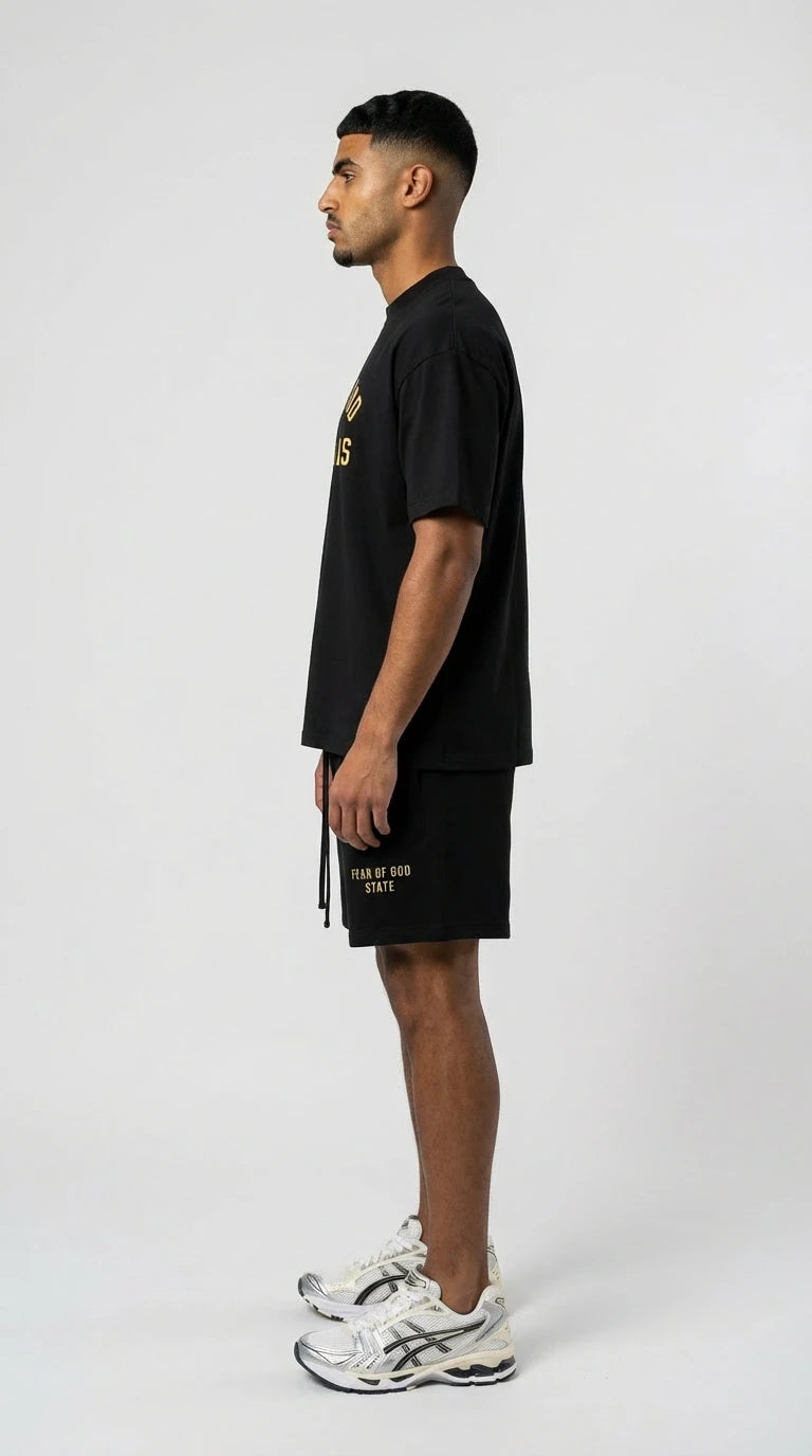 Fear of God Essentials FW24 Black Yellow Summer Set